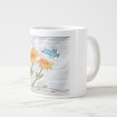 Sonnenblumen Jumbo-Tasse (Vorderseite Rechts)