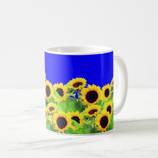 Sonnenblumen Kaffeemaschine Tasse Ukraine Flag Far (VorderseiteRechts)