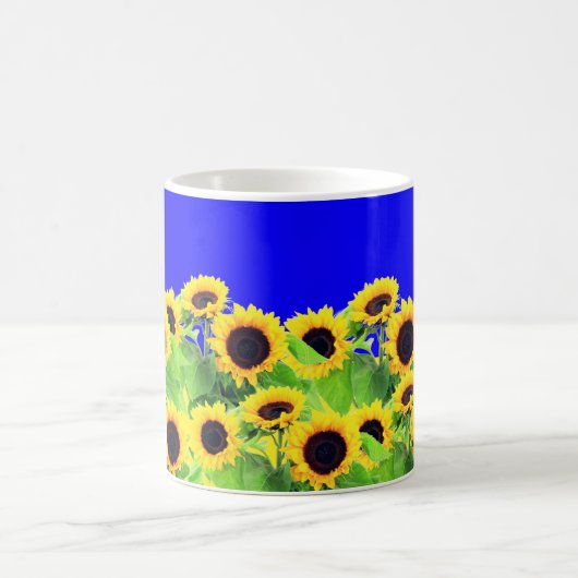 Sonnenblumen Kaffeemaschine Tasse Ukraine Flag Far (Mittel)