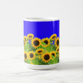 Sonnenblumen Kaffeemäuse Ukrainische Flaggenfarben Kaffeetasse (Mittel)