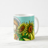 Sonnenblumen Kaffeetasse (VorderseiteRechts)