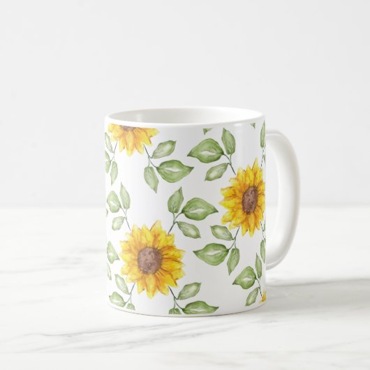 Sonnenblumen Kaffeetasse (VorderseiteRechts)