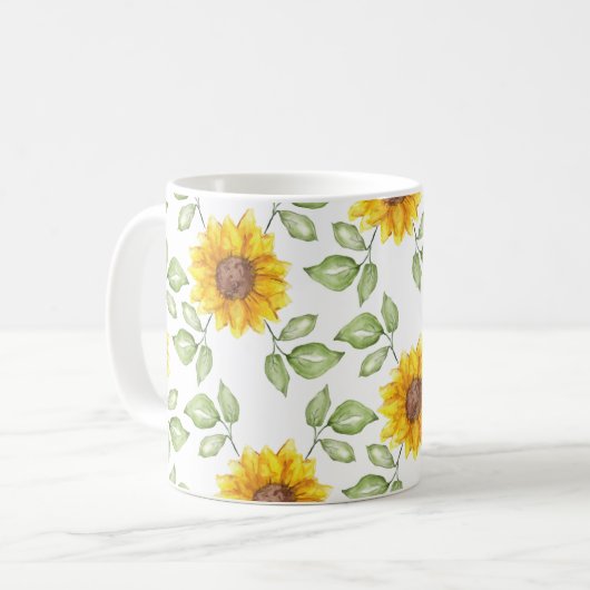 Sonnenblumen Kaffeetasse (Vorderseite Links)