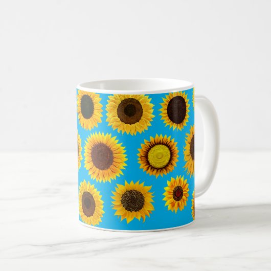 Sonnenblumen Kaffeetasse (VorderseiteRechts)
