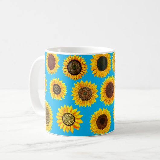 Sonnenblumen Kaffeetasse (Vorderseite Links)