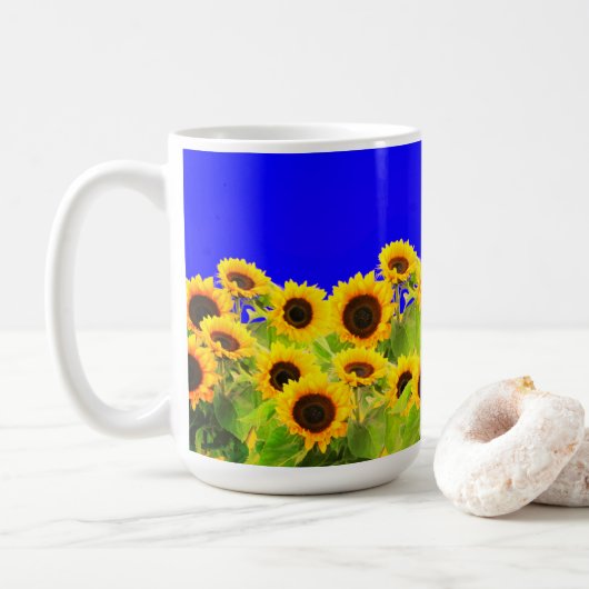 Sonnenblumen Kaffeetasse (Mit Donut)