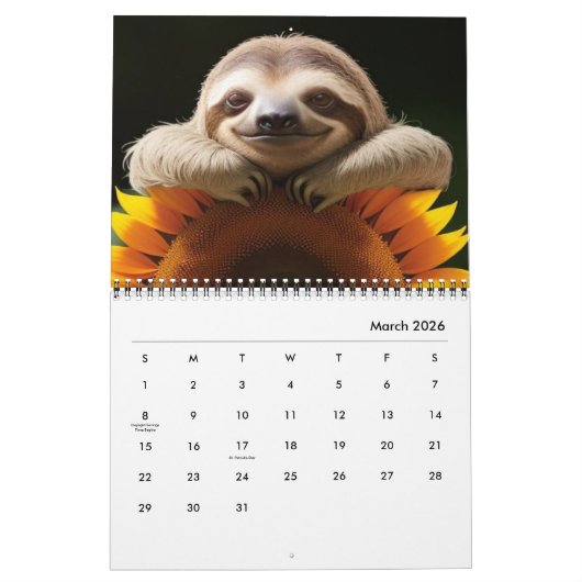 Sonnenblumen Kalender (Mär 2026)