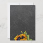 Sonnenblumen Kalkboard Herbstdusche Einladung (Rückseite)