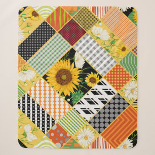Sonnenblumen Kamille, Fliesen Wasserfarbe. Sherpadecke