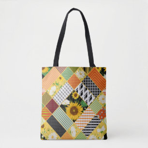 Sonnenblumen Kamille, Fliesen Wasserfarbe. Tasche