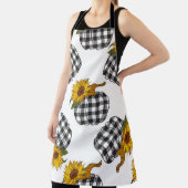 Sonnenblumen Kariert Pumpkin nahtlos Muster. Farmh Schürze (InSitu)