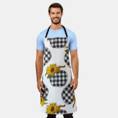 Sonnenblumen Kariert Pumpkin nahtlos Muster. Farmh Schürze (Getragen)