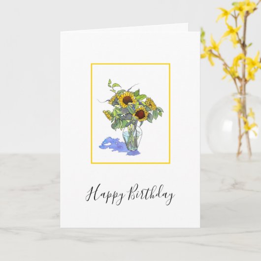 Sonnenblumen Karte (Gelbe Blume)