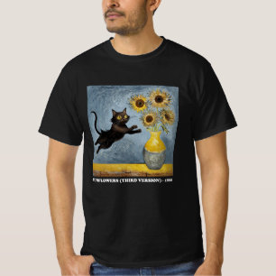 Sonnenblumen-Katz-Meme-Kunst Grafik T-Shirt