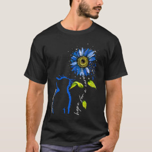 Sonnenblumen-Katze Blau Myositis-Bewusstsein T-Shirt
