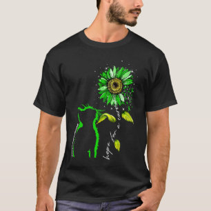 Sonnenblumen-Katze Grüne Neurofibromatose-Bewussts T-Shirt