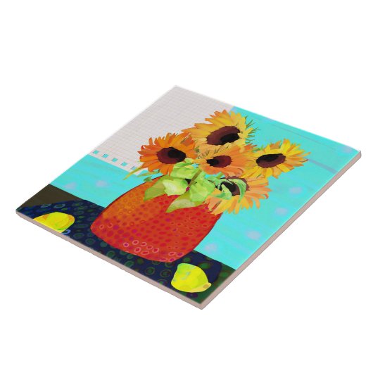 Sonnenblumen Keramik Küche Tile Fliese (Seite)