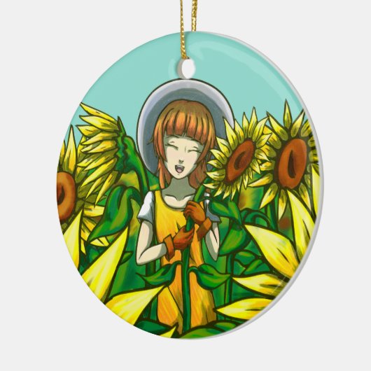 Sonnenblumen Keramik Ornament (Links)