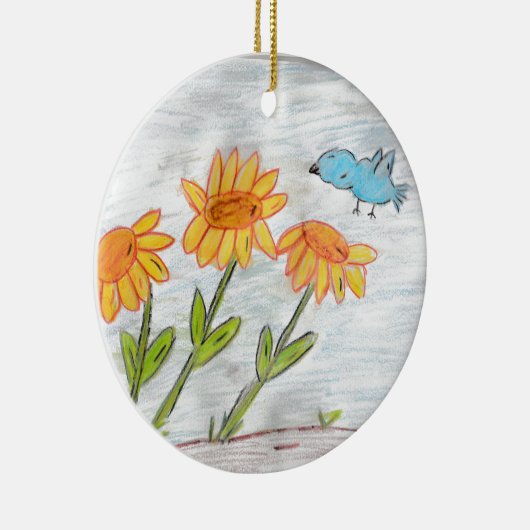 Sonnenblumen Keramik Ornament (Rechts)