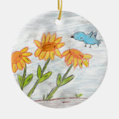 Sonnenblumen Keramik Ornament (Vorne)