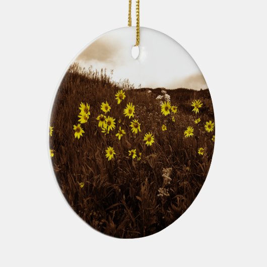 Sonnenblumen Keramik Ornament (Rechts)