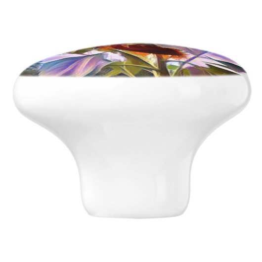 Sonnenblumen Keramikknauf (Seitenansicht)