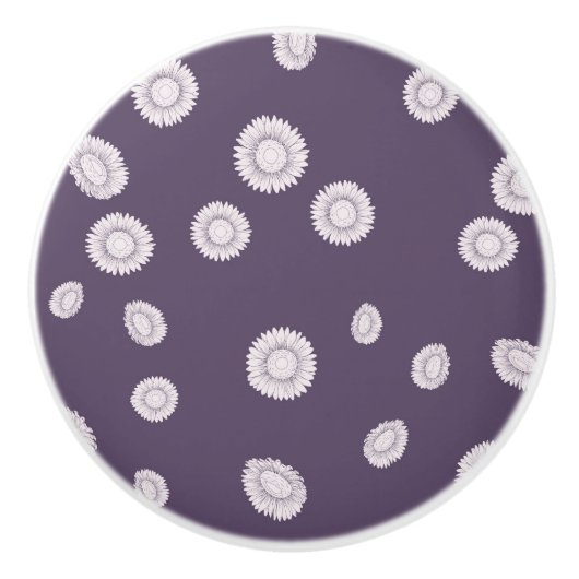 Sonnenblumen Keramikknauf (Vorderseite)