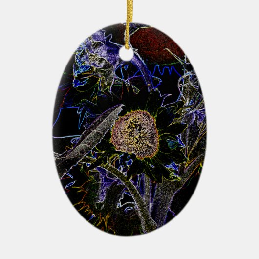 SONNENBLUMEN KERAMIKORNAMENT (Vorne)