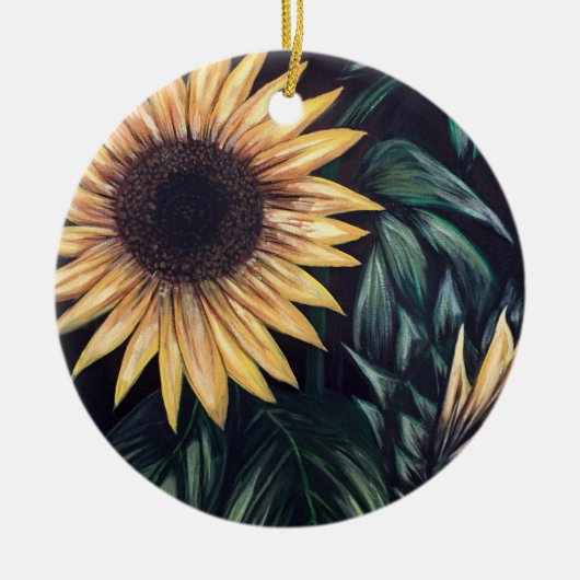 Sonnenblumen Keramikornament (Vorne)