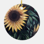 Sonnenblumen Keramikornament (Hinten)