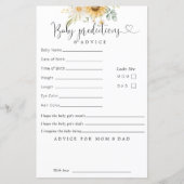 Sonnenblumen Kinderratskarte (Vorderseite)