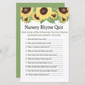 Sonnenblumen Kinderzimmer Rhyme Quiz Kinderduschen (Vorne/Hinten)