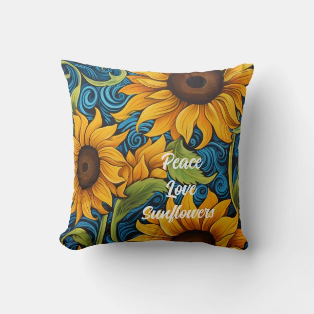 Sonnenblumen Kissen (Vorderseite)