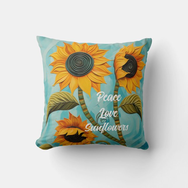 Sonnenblumen Kissen (Vorderseite)