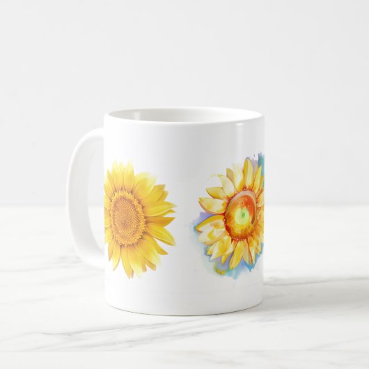 Sonnenblumen Klassische Tasse (Vorderseite Links)