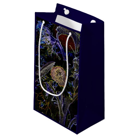 SONNENBLUMEN KLEINE GESCHENKTÜTE (Vorderseite Schrägansicht)