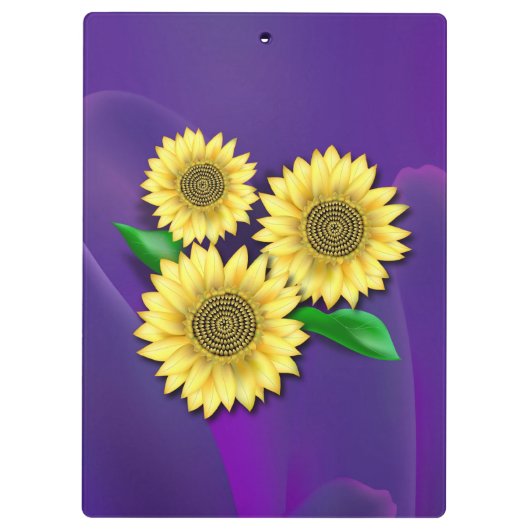 Sonnenblumen Klemmbrett (Rückseite)