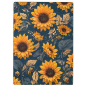 Sonnenblumen Klemmbrett (Rückseite)