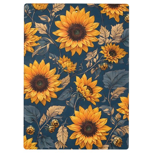 Sonnenblumen Klemmbrett (Rückseite)