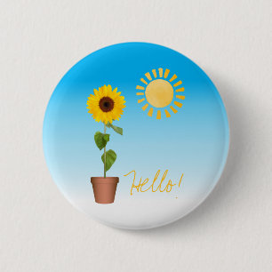 Sonnenblumen-Knopf Button
