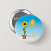 Sonnenblumen-Knopf Button (Vorne & Hinten)