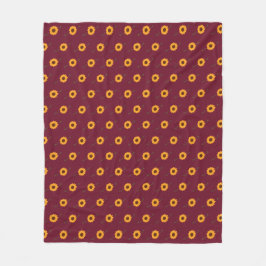 Sonnenblumen Kobold (Barn Red & Gold) Fleecedecke