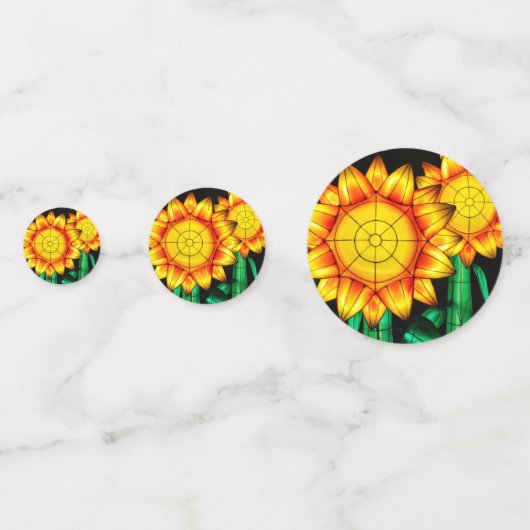 Sonnenblumen Konfetti (Vorderseiten)