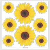Sonnenblumen Kontursticker-Bonus Aufkleber (Blatt)