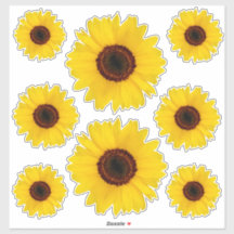 Sonnenblumen Kontursticker-Bonus