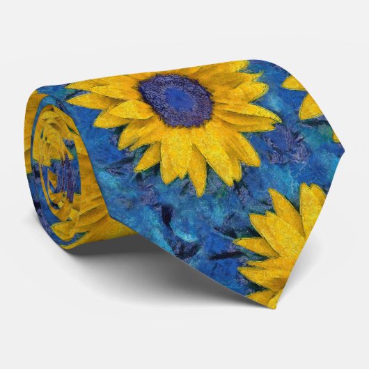 Sonnenblumen Krawatte (Gerollt)