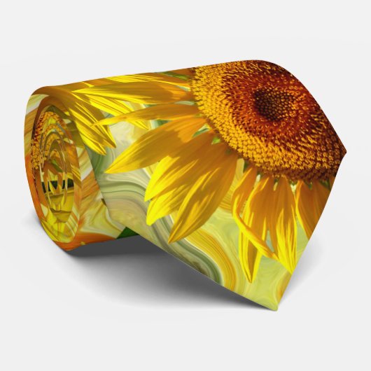 Sonnenblumen Krawatte (Gerollt)