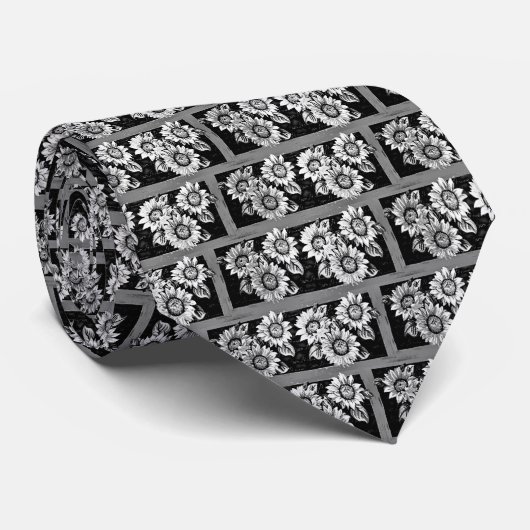 Sonnenblumen Krawatte 2 (Gerollt)