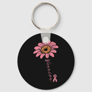 Sonnenblumen Krieger rosa Ribbon Brustkrebs Awaren Schlüsselanhänger