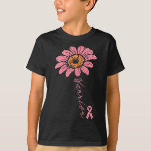 Sonnenblumen Krieger rosa Ribbon Brustkrebs Awaren T-Shirt